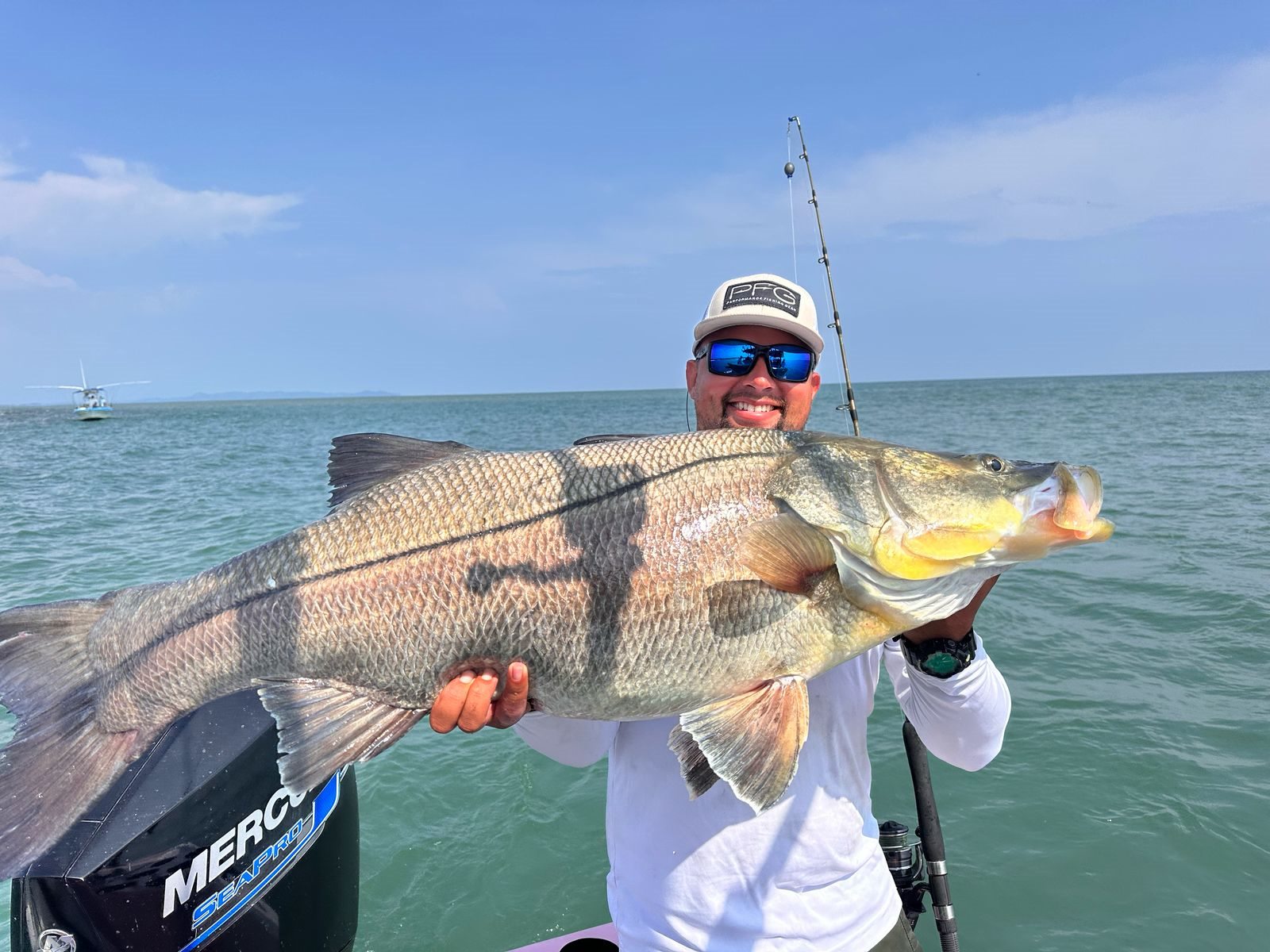 Angler with a large snook caught near Quepos