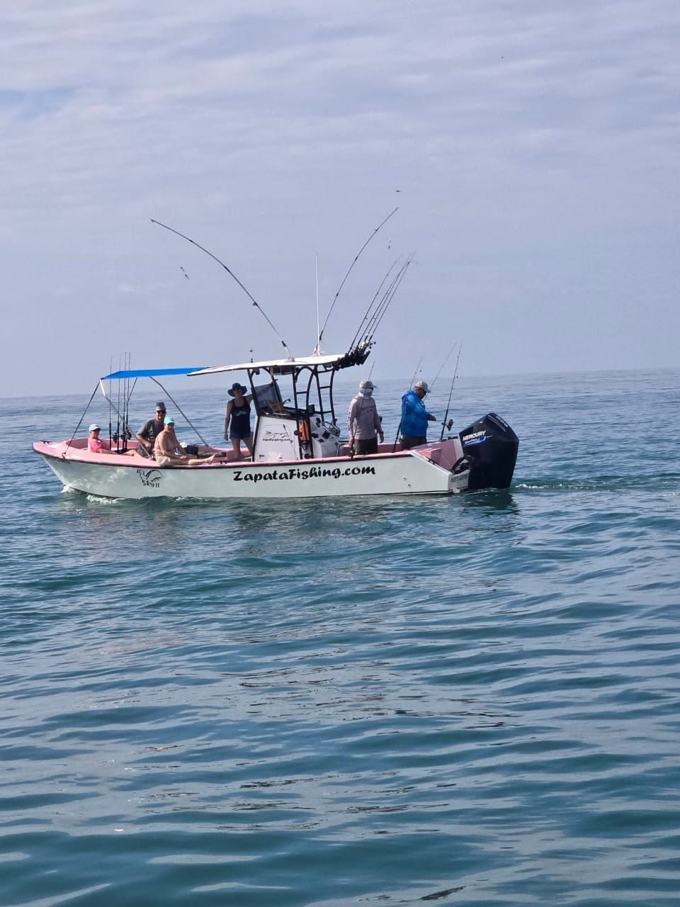 Zapata Fishing charter boat on the water near Quepos